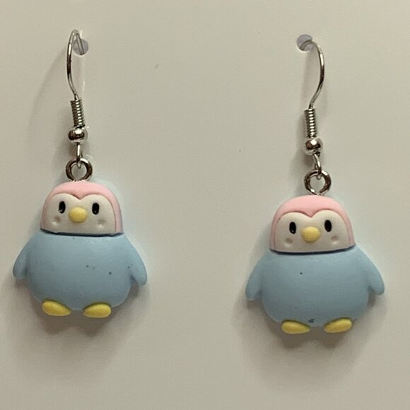 Penguin Earring, Silly Animal Earring, Penguin Jewelry, Gift Idea, Penguin Charm - Picture 7 of 9